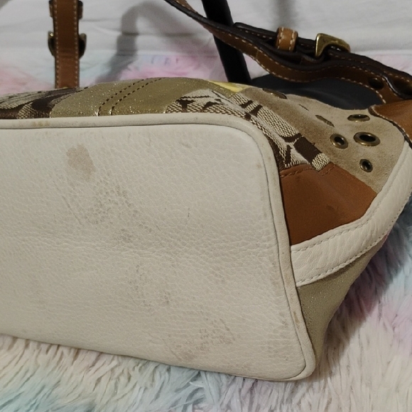 SALE! Authentic Coach Pastel Patchwork Small Vintage Y2K Shoulder Bag W Hangtag - Picture 8 of 16